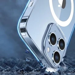 Cell Phone Cases<SaharaCase Hybrid-Flex Hard Shell MagSafe Phone Case for iPhone 15 Pro, Shock Absorbing, Clear (CP00459)