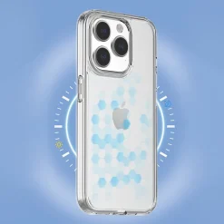 Cell Phone Cases<SaharaCase Hybrid-Flex MagSafe Phone Case for iPhone 15 Pro Max, Shock Absorbing, Clear (CP00469)