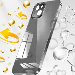 Cell Phone Cases<SaharaCase Hybrid-Flex Ultra Thin MagSafe Phone Case for iPhone 15, Shock Absorbing, Black (CP00440)