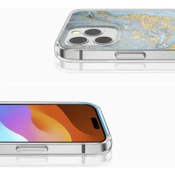 Cell Phone Cases<SaharaCase MagSafe Phone Case for iPhone 15 Pro Max, Shock Absorbing, Blue Marble (CP00475)