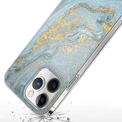 Cell Phone Cases<SaharaCase MagSafe Phone Case for iPhone 15 Pro Max, Shock Absorbing, Blue Marble (CP00475)