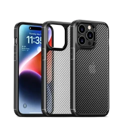 Cell Phone Cases<SaharaCase Rugged Case for iPhone 15 Pro Max with Glass Screen, Camera Protector, Shock Absorbing, Black (CP470ZD128ZD131)