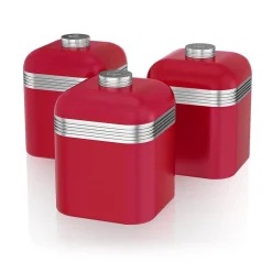 Food Storage Containers<Salton Swan Retro 1L Storage Ware, Set of 3 Canisters (SWKA1020RN)