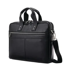 Samsonite Classic Laptop Briefcase, Black Leather (126038-1041)