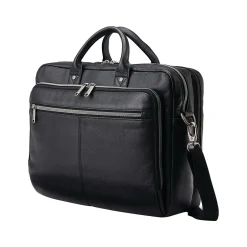 Samsonite Classic Leather Top Loading Briefcase, Black (126039-1041)