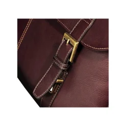 Samsonite Flapover Double Gusset Laptop Briefcase, Brown Leather (45798-1139)