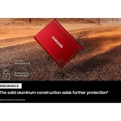 Samsung T7 2TB USB 3.2 Portable Solid State Drive, Gray (MU-PC2T0T/AM)* Solid State Drives