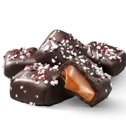 Chocolate<Sanders Small Batch Wonders Peppermint Dark Chocolate Sea Salt Caramels, 18 oz. (KAR30857)