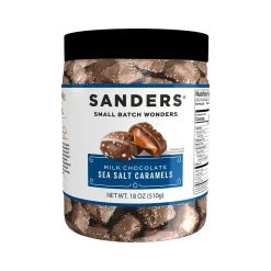 Chocolate<Sanders Small Batch Wonders Milk Chocolate Sea Salt Caramels, 18 Oz. (30986)