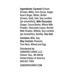 Chocolate<Sanders Small Batch Wonders Milk Chocolate Sea Salt Caramels, 18 Oz. (30986)