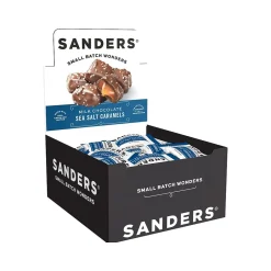 Chocolate<Sanders Small Batch Wonders Snack-Size Sea Salt Milk Chocolate Caramels, 24 oz., 48 Pieces/Box (27163)