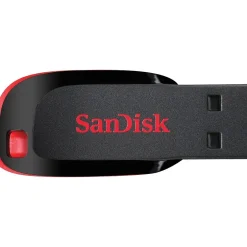 SanDisk Cruzer Blade 64GB USB 2.0 Type A Flash Drive, Black/Red (SDCZ50-064G-A46)* Usb Flash Drives