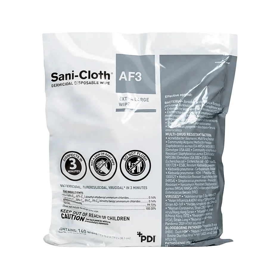 Sani-Cloth AF3 Disinfecting Wipes Refill, 160/Pack (P2450P)