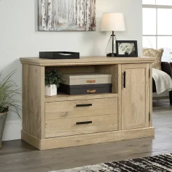 Sale Aspen Post File Credenza, Letter/Legal Size, Prime Oak (427020) File Cabinets