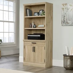 Aspen Post 30"H Storage Cabinet, Prime Oak (427015) Storage Cabinets