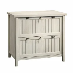 Discount Costa Commercial 2-Drawer Lateral File Cabinet, Letter/Legal Size, Lockable, 33"W x 22"D, Chalked Chestnut (420040) File Cabinets