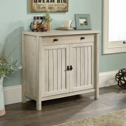 Sale Costa 30"H Storage Cabinet with 2 Shelves, Chalked Chestnut (419960) Storage Cabinets