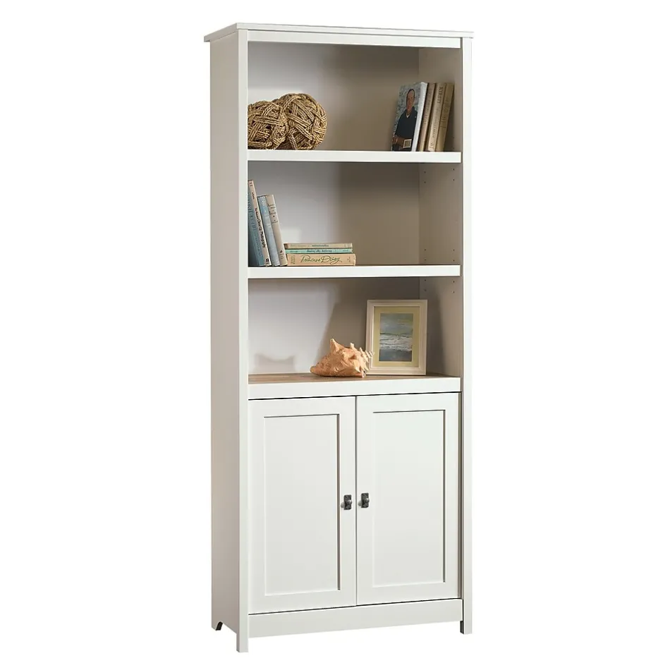 Discount Cottage Road 71"H 5-Shelf Bookcase with Adjustable Shelves, Soft White (417593) Bookcases