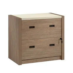 Discount Dixon City Commercial 2-Drawer Lateral File Cabinet, Letter/Legal Size, Lockable, 33"W x 20"D, Brushed Oak (431453) File Cabinets