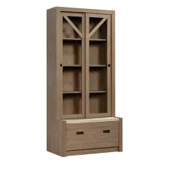 Hot Dixon City 72"H 4-Shelf Bookcase, Brushed Oak (432891) Bookcases