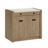 New Dixon City 30"H Storage Cabinet with 2 Shelves, Brushed Oak (432888) Storage Cabinets