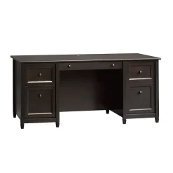 Online Edge Water Collection 65" Wood Executive Desk, Estate Black (409042) Corner Desks