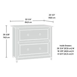 Online Edge Water 2-Drawer Lateral File Cabinet, Letter/Legal Size, Estate Black (409044) File Cabinets