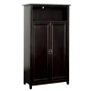 Discount Edge Water 60"H Storage Cabinet with 5 Shelves, Estate Black (434815) Storage Cabinets
