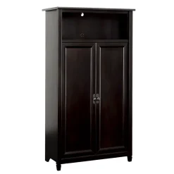 Discount Edge Water 60"H Storage Cabinet with 5 Shelves, Estate Black (434815) Storage Cabinets