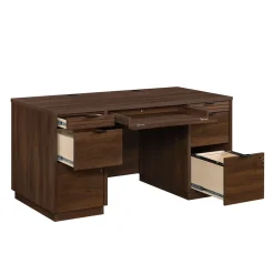 Online Palo Alto 59"W Executive Desk, Spiced Mahogany (427792) Corner Desks