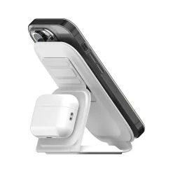 scosche BASECHARGE MS Fold-N-Go Wireless Charging Stand, White (MSQFG2N1WT)