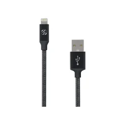 scosche strikeLINE Premium Lightning USB Cable for iPhone/iPad/iPod Touch, Space Gray (I3B4SG)