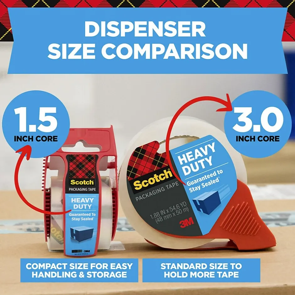 Scotch 2" Handheld Packing Tape Dispenser, Red (MMMST181)* Tape Dispensers