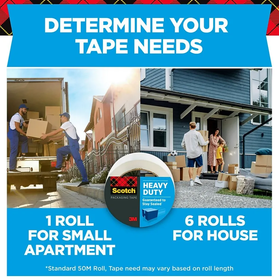 Scotch 2" Handheld Packing Tape Dispenser, Red (MMMST181)* Tape Dispensers