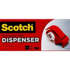 Scotch 1.88" Packing Tape Dispenser, Red (DP300RD)* Tape Dispensers