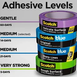 Scotch Blue Painter's Masking Tape, Blue, 3