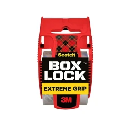 Scotch Box Lock Heavy Duty Packing Tape with Dispenser, 1.88" x 22.2 yds., Clear (195)* Tape Dispensers