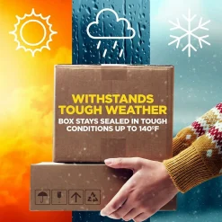 Scotch Box Lock Heavy Duty Packing Tape with Dispenser, 1.88