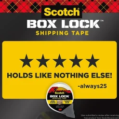 Scotch Box Lock Shipping Packing Tape with Refillable Dispenser, 1.88 in x 54.6 yds., Clear (3950-RD)* Packing Tape