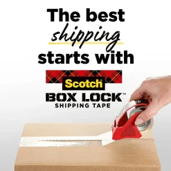 Scotch Box Lock Shipping Packing Tape, 1.88 in x 54.6 yds., Clear, 3/Pack (3950-3)* Packing Tape