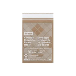 Scotch Curbside Recyclable Padded Mailer, 6" x 9", Tan (CR-0-1)* Padded Mailers