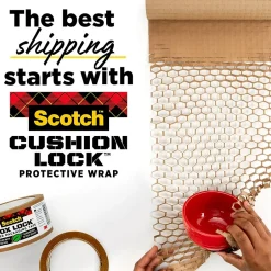 Scotch Cushion Lock Protective Wrap, Tan, 12