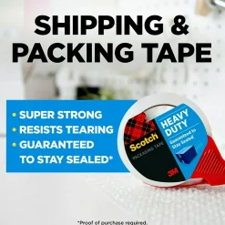 Scotch Heavy Duty Packing Tape with Dispenser, 1.88" x 38.2 yds., Clear (3850S-RD)* Packing Tape