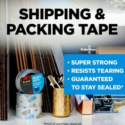 Scotch Heavy Duty Packing Tape, 1.88" x 54.6 yds., Clear, 18/Pack (385018CP)* Packing Tape