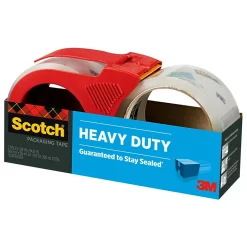 Scotch Heavy Duty Shipping Packaging Tape, 1.88 in x 38.2 yds., 2 Pack (3850S-21RD-3GC)* Packing Tape