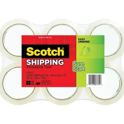 Scotch Packing Tape, 1.88" x 54.6 yds., Clear, 6/Pack (3450-40-6)* Packing Tape