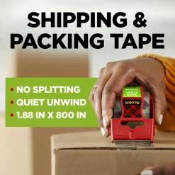 Scotch Sure-Start Packing Tape with Dispenser, 1.88" x 22.2 yds., Clear, 6/Pack (145-6)* Packing Tape