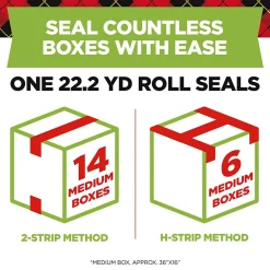 Scotch Sure-Start Packing Tape with Dispenser, 1.88