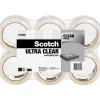 Scotch Ultra Clear Mailing Packaging Tape, 1.88" x 54.6 yds., Clear, 6 Pack (3250-6)* Packing Tape