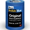Scotch Blue ORIGINAL Painter's Tape Value Pack, 0.94" x 60 yds., Blue, 6/Rolls (2090-24EVP)* Masking Tape